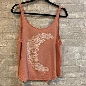 Billabong Pink Tank Medium Floral Moon